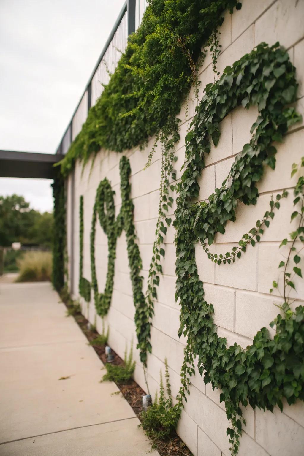 Craft natural art with greenery wall features.