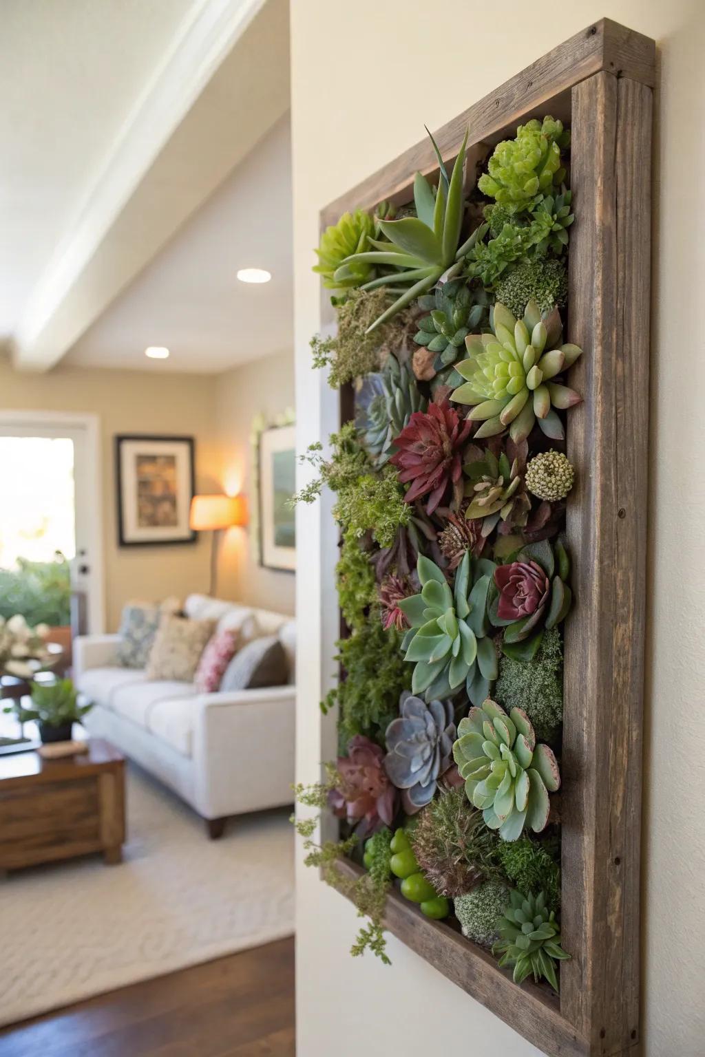 Enliven walls with a tiered garden.