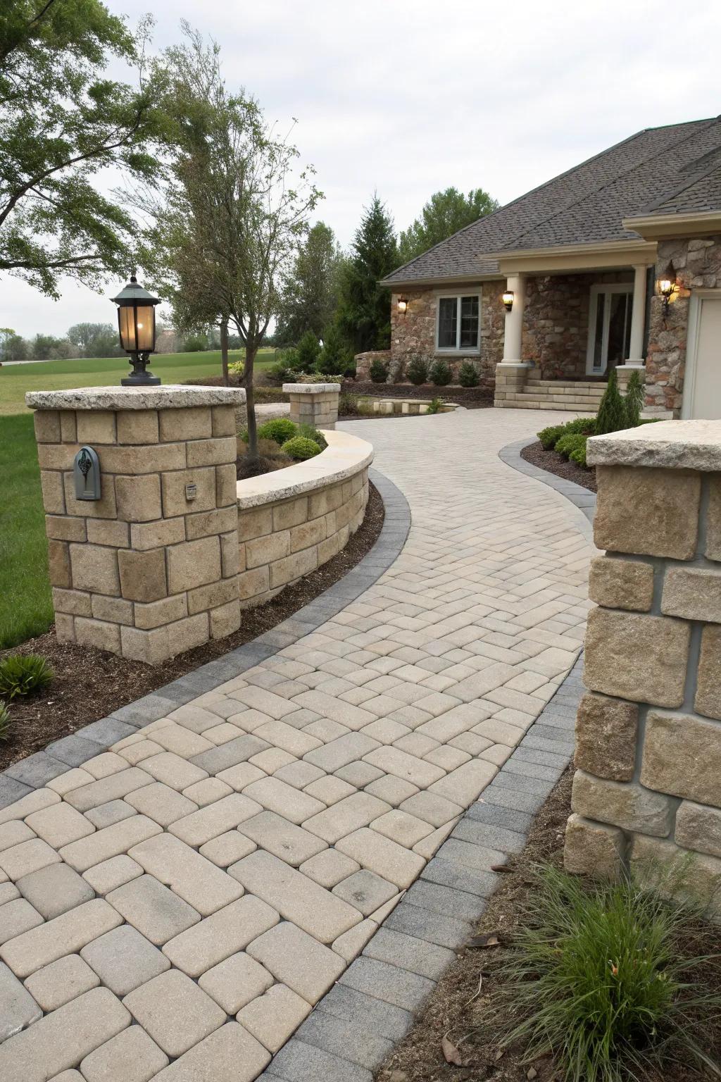 Support structures introduce scope and formation to this spacious entryway.