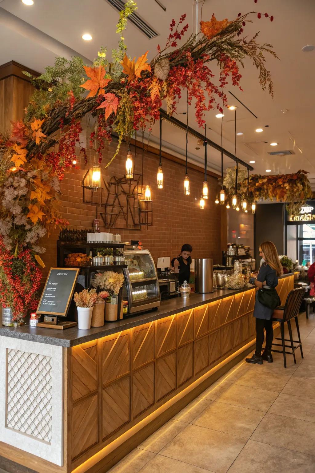 Themed decor keeps your coffee bar looking fresh and festive.