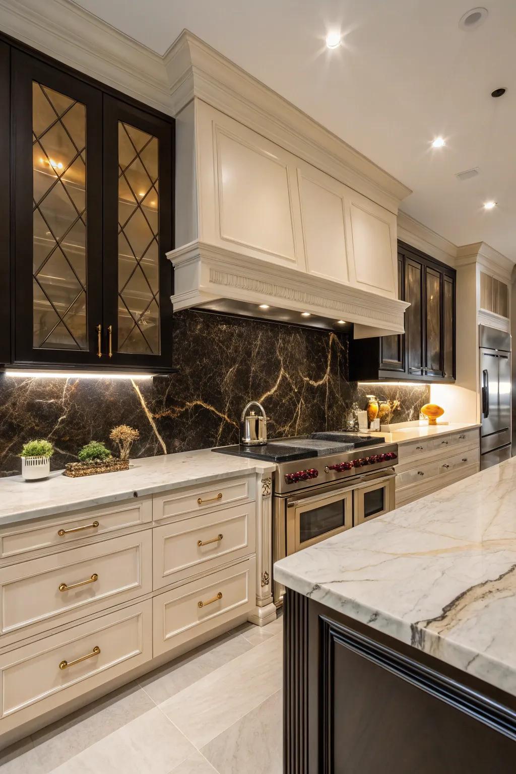 The luxurious subtle glow achieved through onyx and minimalism.