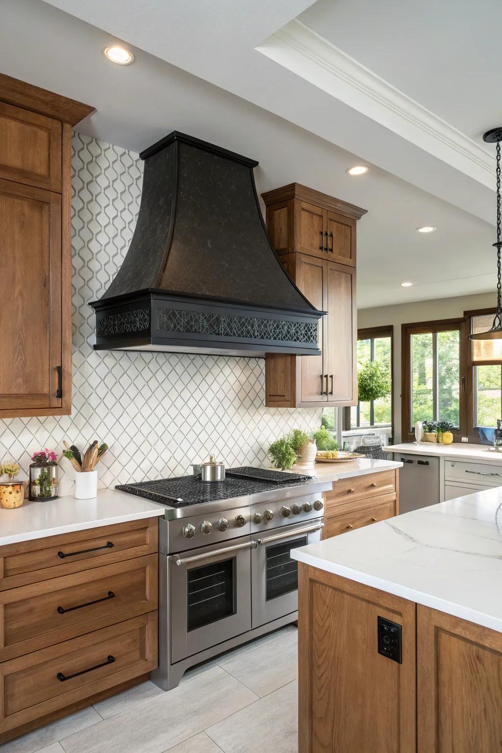 A statement range hood can transform your kitchen's look.