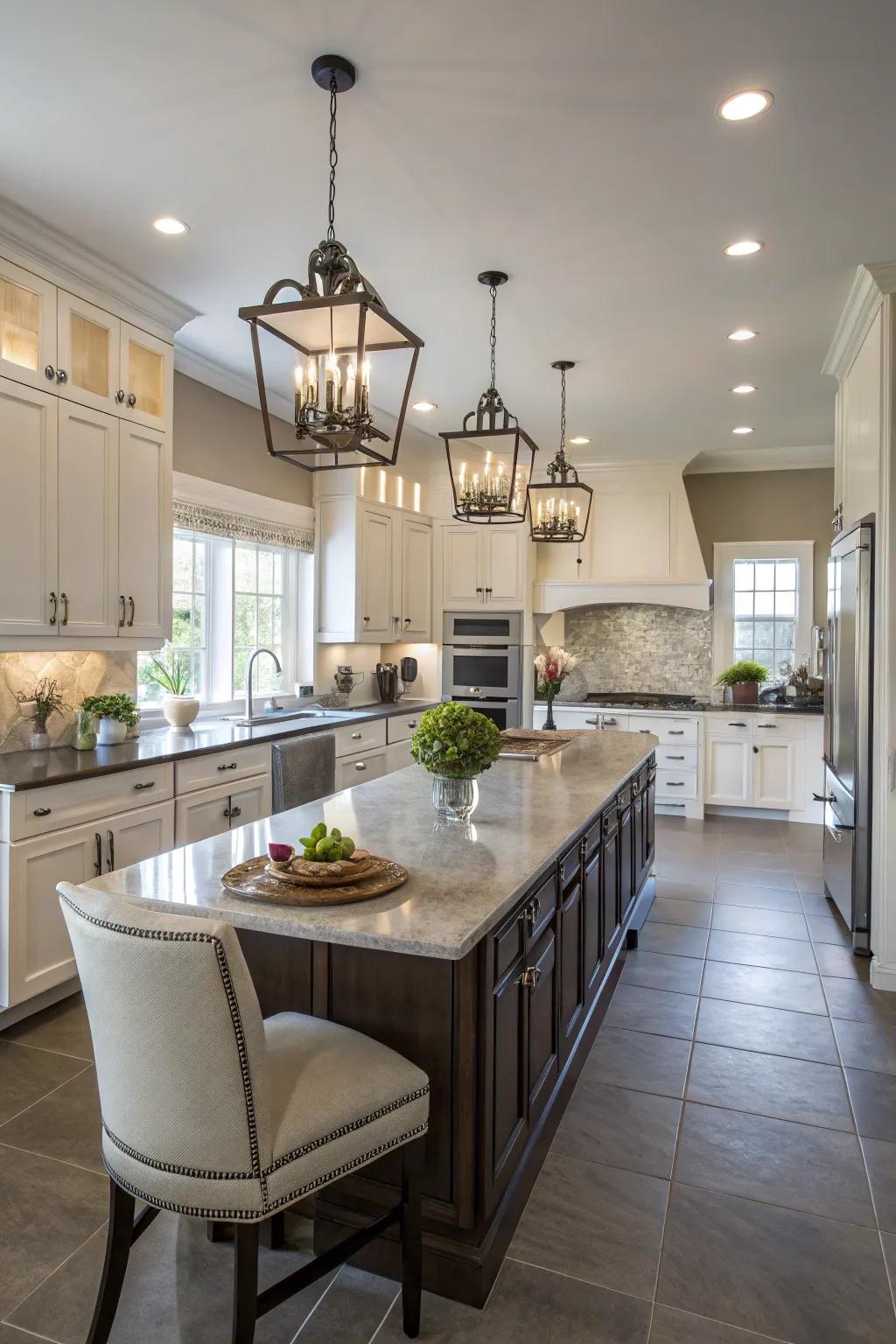 Even balance for a harmonious kitchen layout.