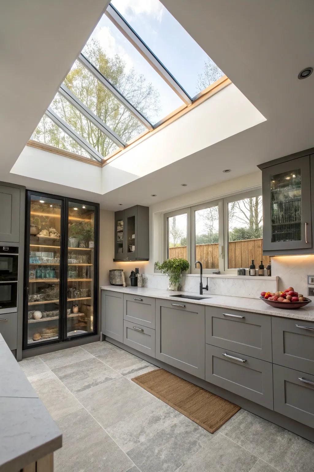 <strong>Skylights</strong> make room for more storage.” loading=”lazy” class=”pimg”>
	</picture><figcaption><strong>Skylights</strong> make room for more storage.</figcaption></figure>
<p>If you put in <strong>skylights</strong> instead of wall windows, you will free up space on your walls for more cabinets and shelves. If you have a small kitchen, this can really open up your options for storage.</p>
<h3>These products might help:</h3>
<ul class=