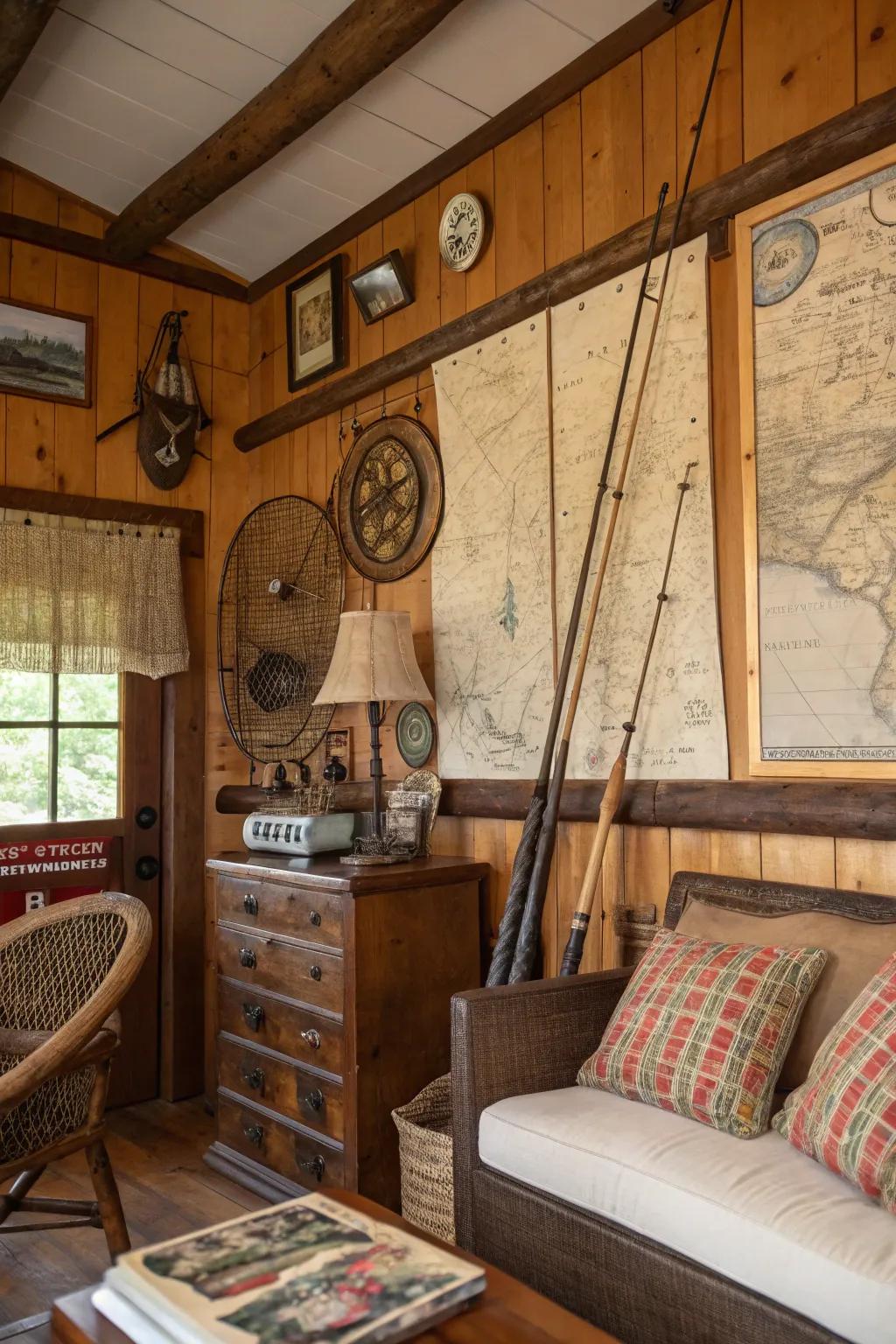 Vintage finds contribute character and nostalgia.