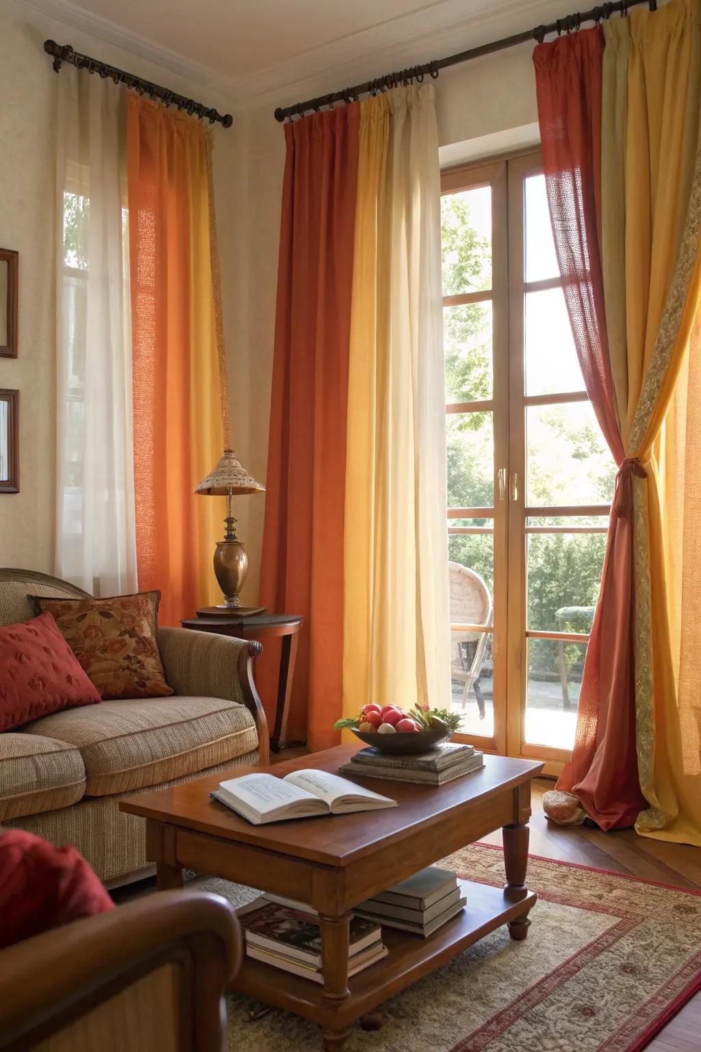 Warm tones elevate the cozy atmosphere in your living room.