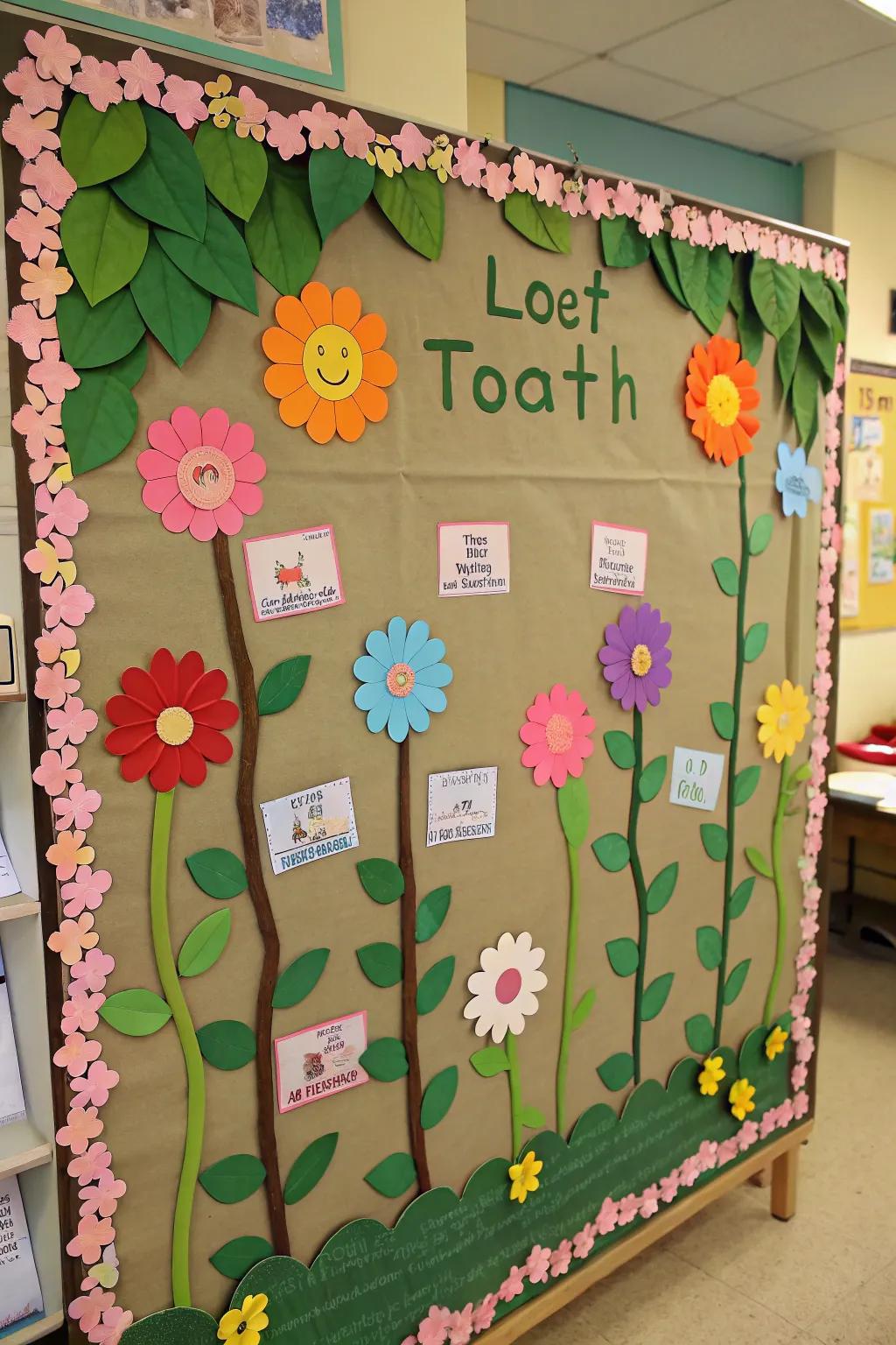 Observe your classroom garden as it blossoms with each shed tooth.