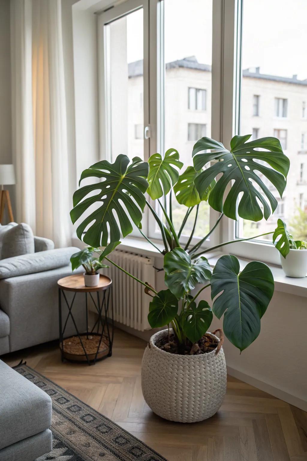 Let the perforated monstera create a statement in your space.