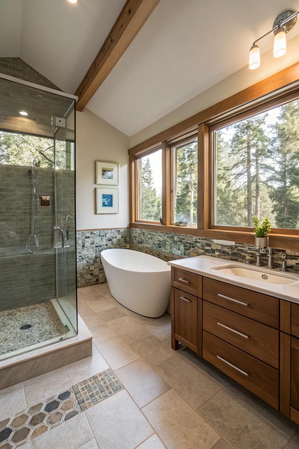 Green features bring modern sustainability.