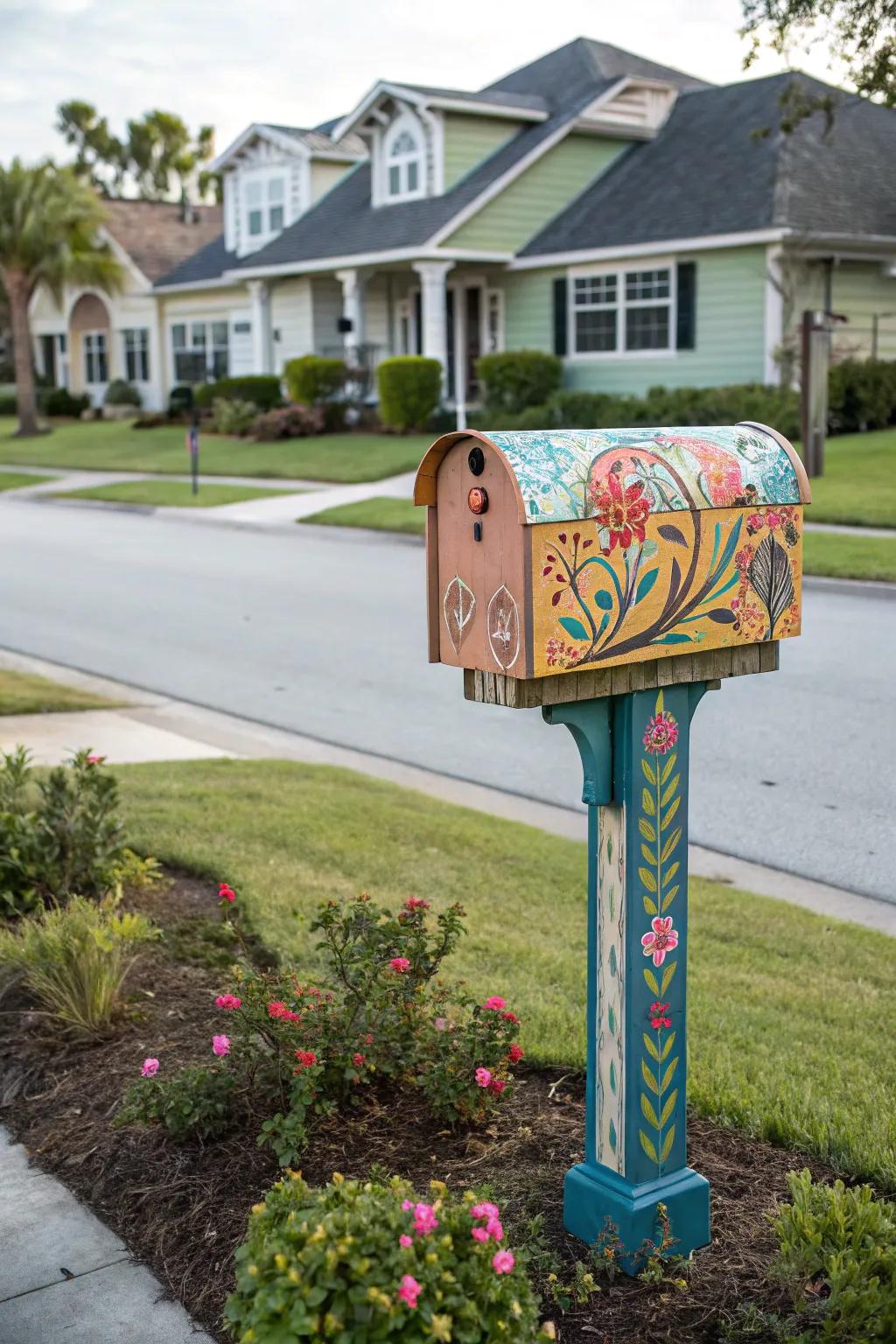 Turn your mailbox into a work of art with a creative design.