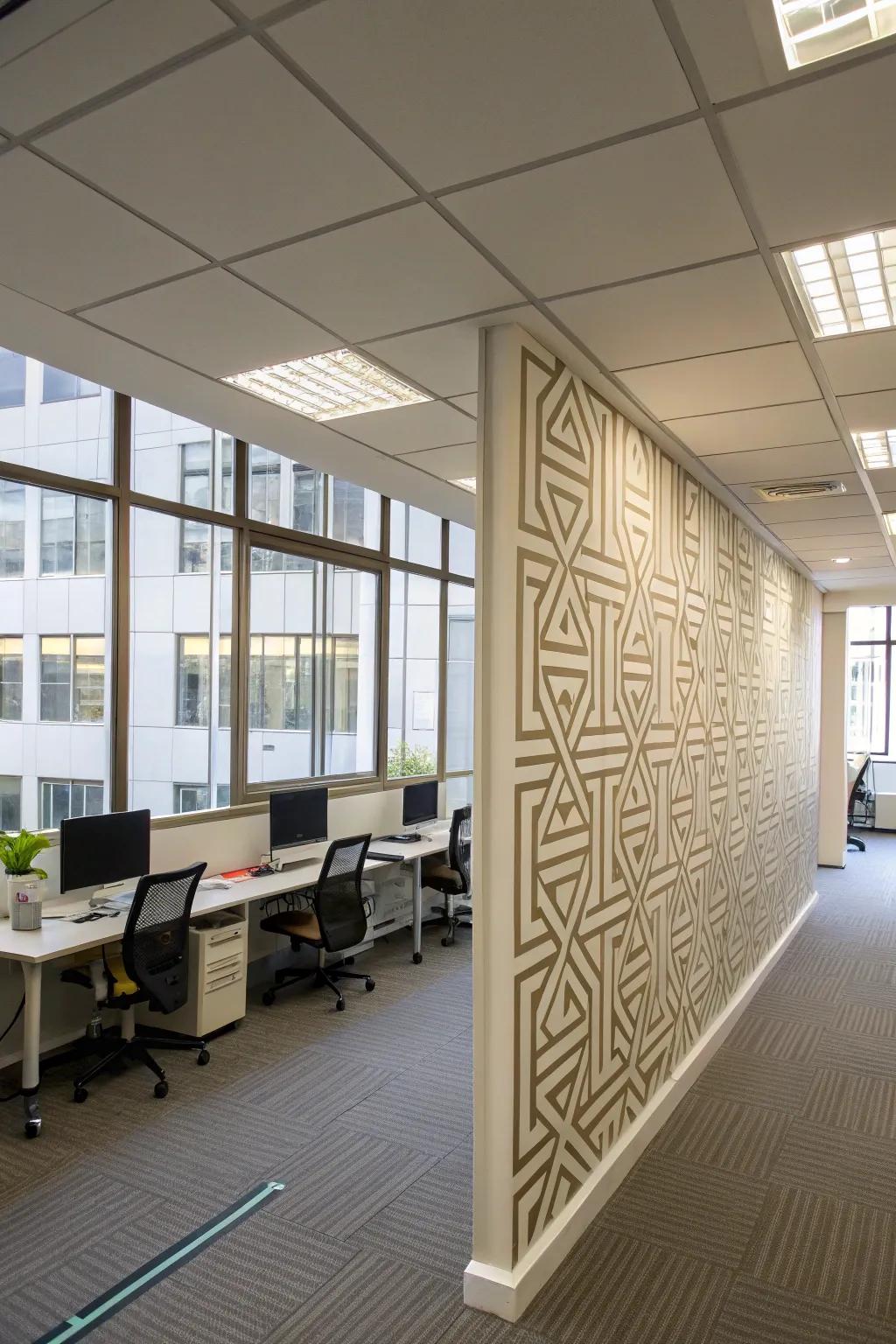 Interlocking quadrilaterals exude an upscale ambiance