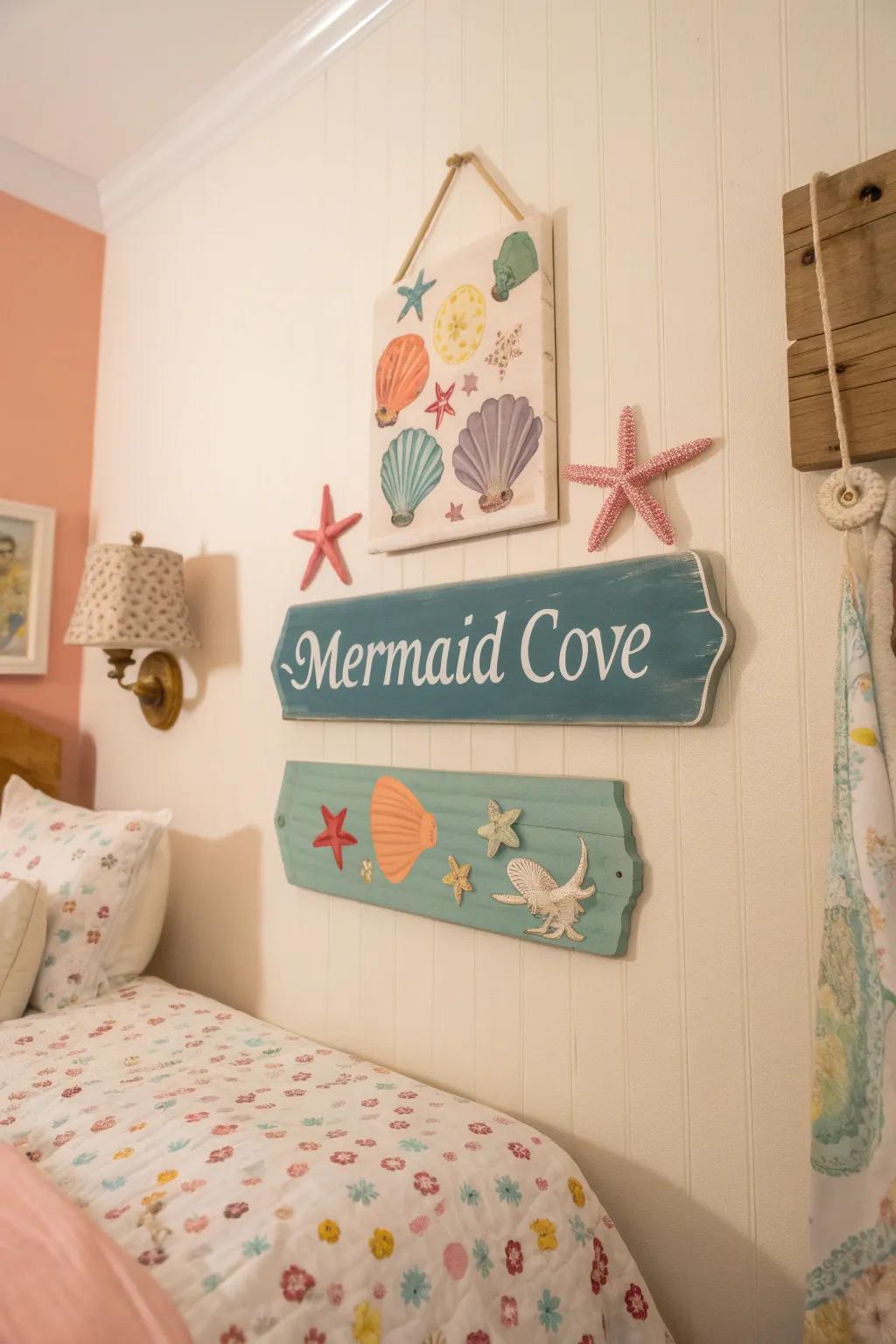 Custom signs make the space uniquely yours.