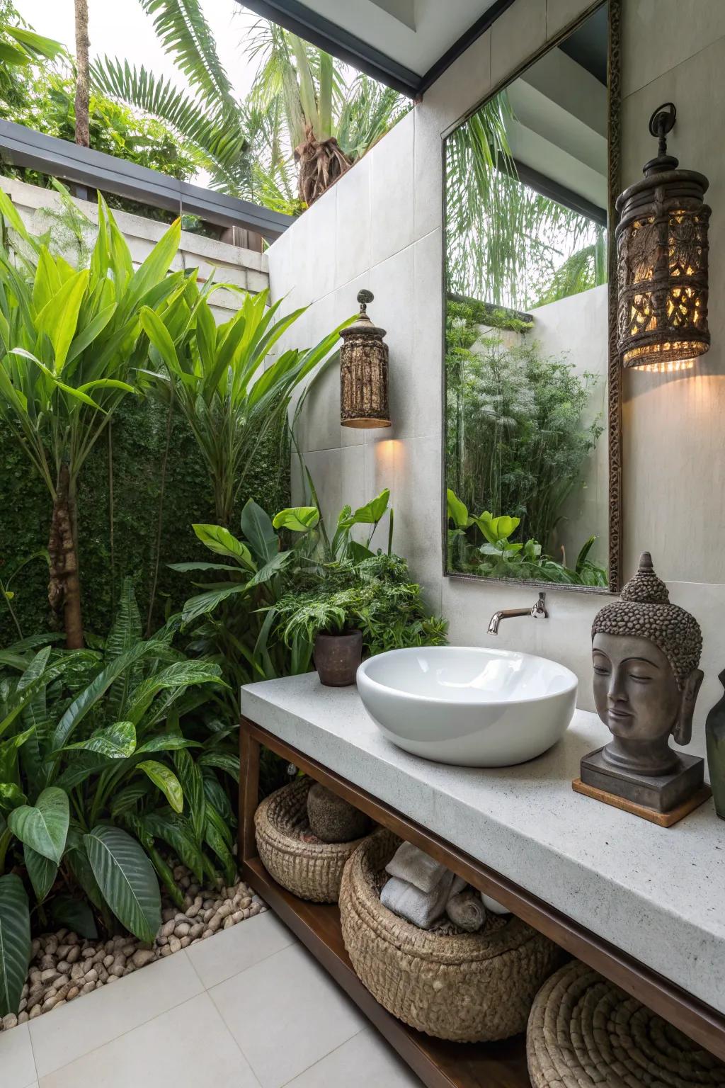 Accent decor contributes character and warmth.