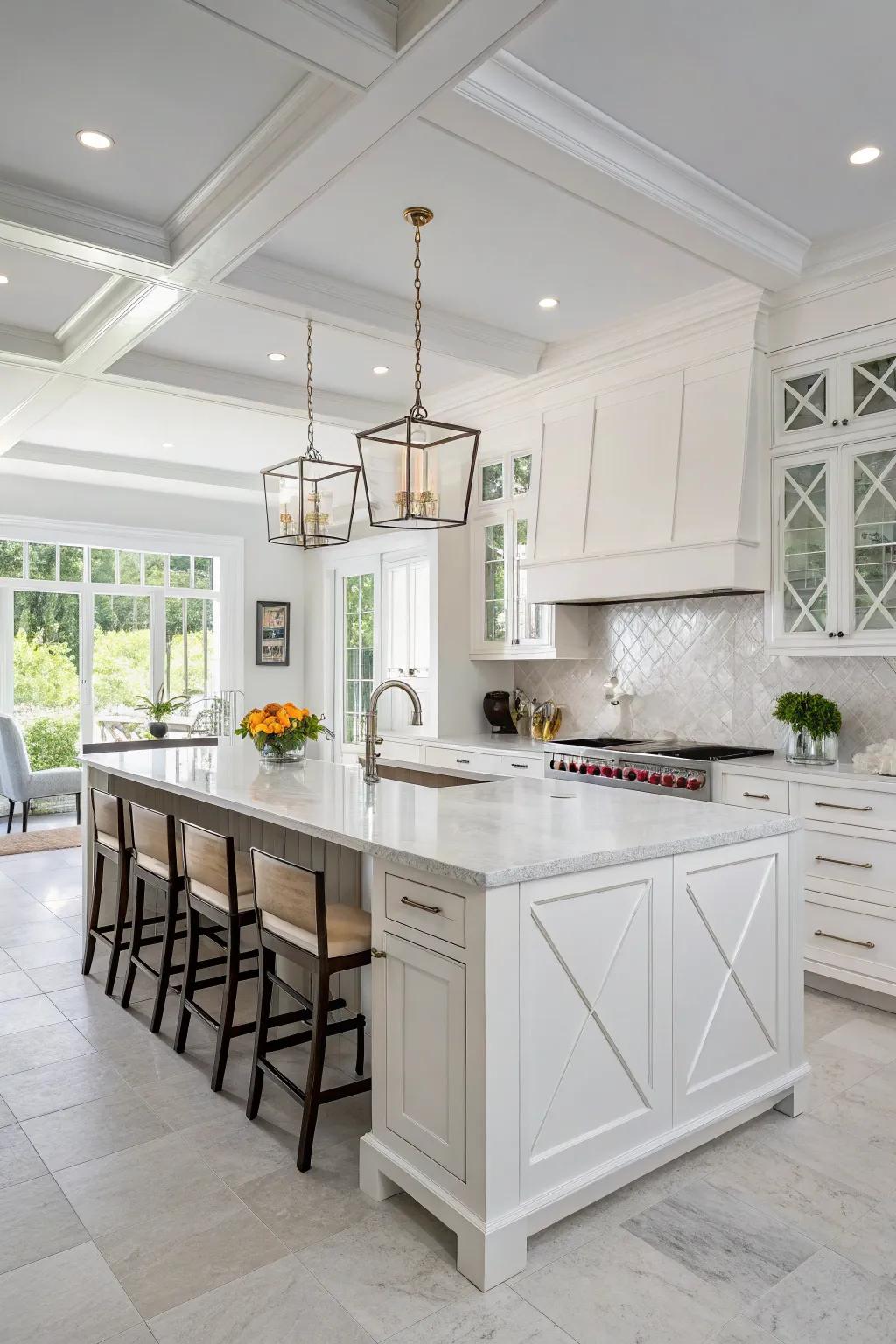 A statement island becomes the heart of the kitchen.