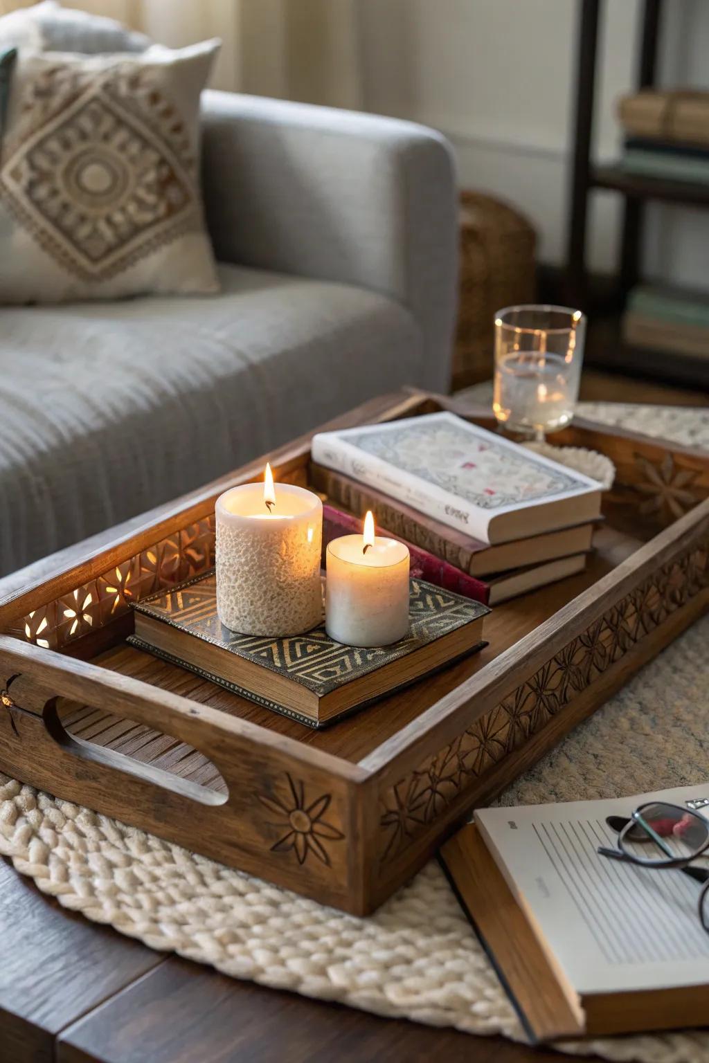 An elegant serving tray that enhances any home decor.