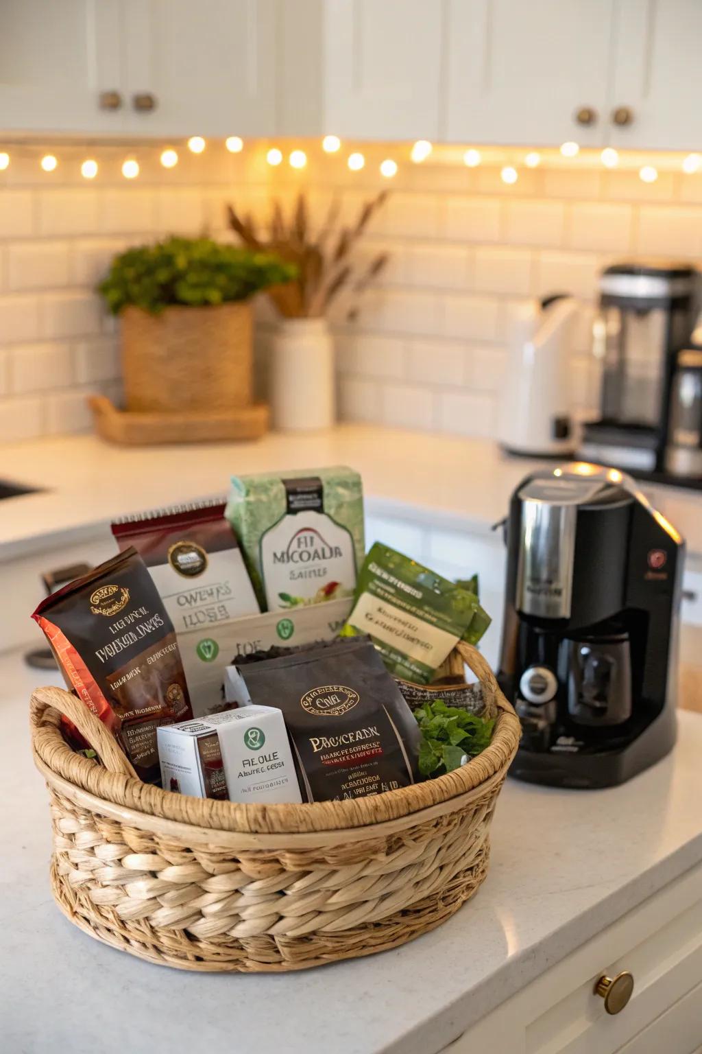 High-end coffee and tea for new parents.