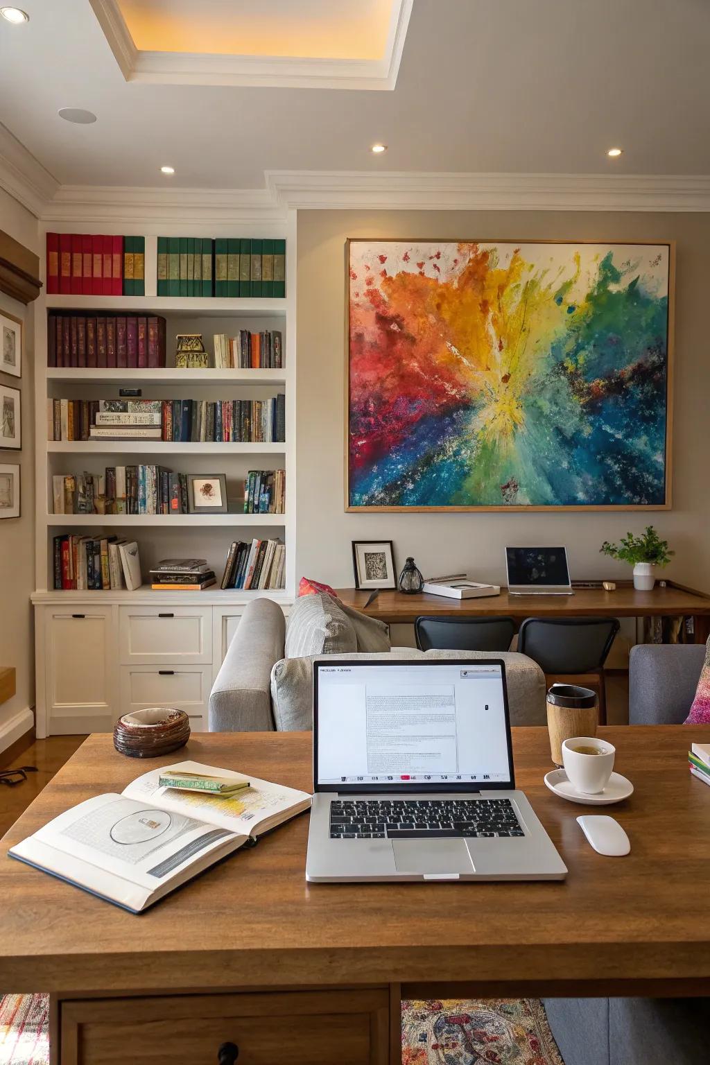 Let wall art set the mood for your office space.