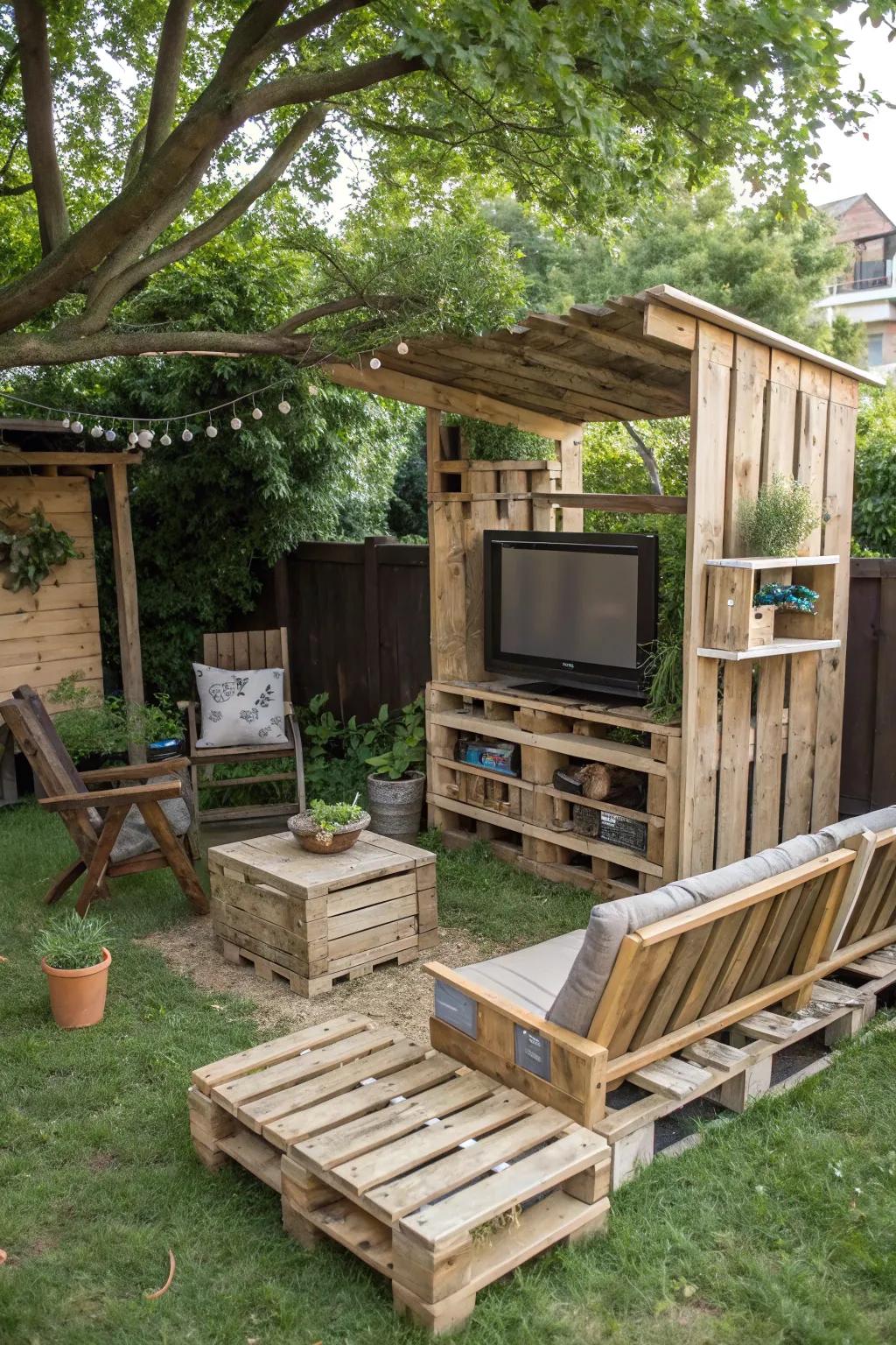 Get creative with a wood TV enclosure project.