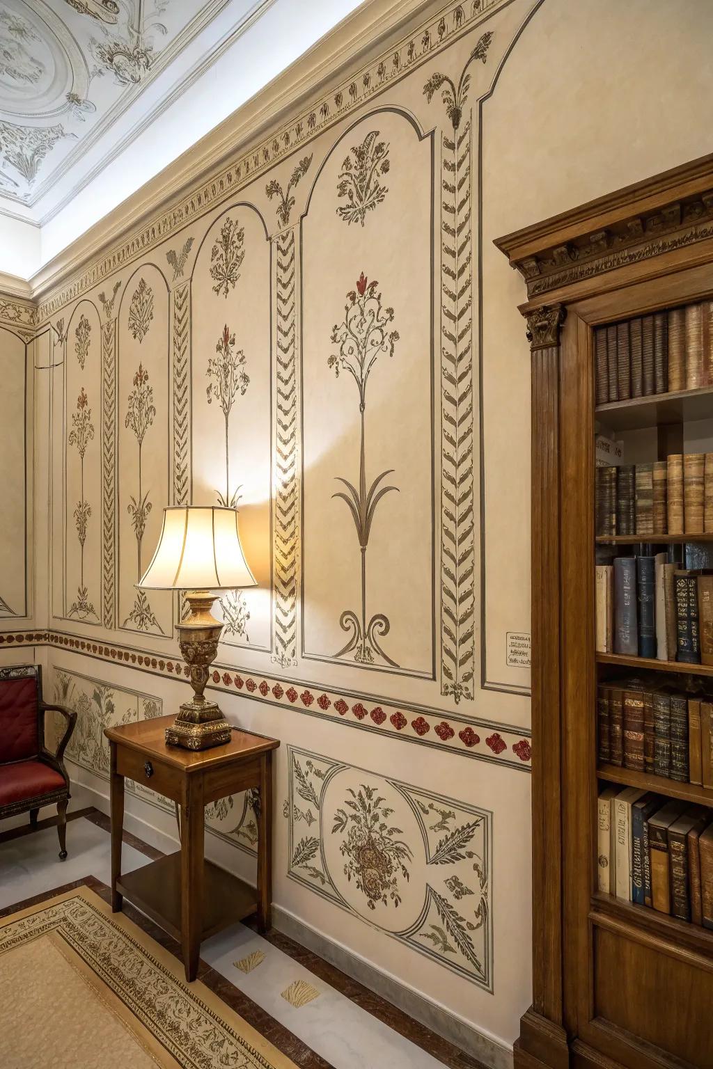 Convey enduring grace via a retro-style trim.