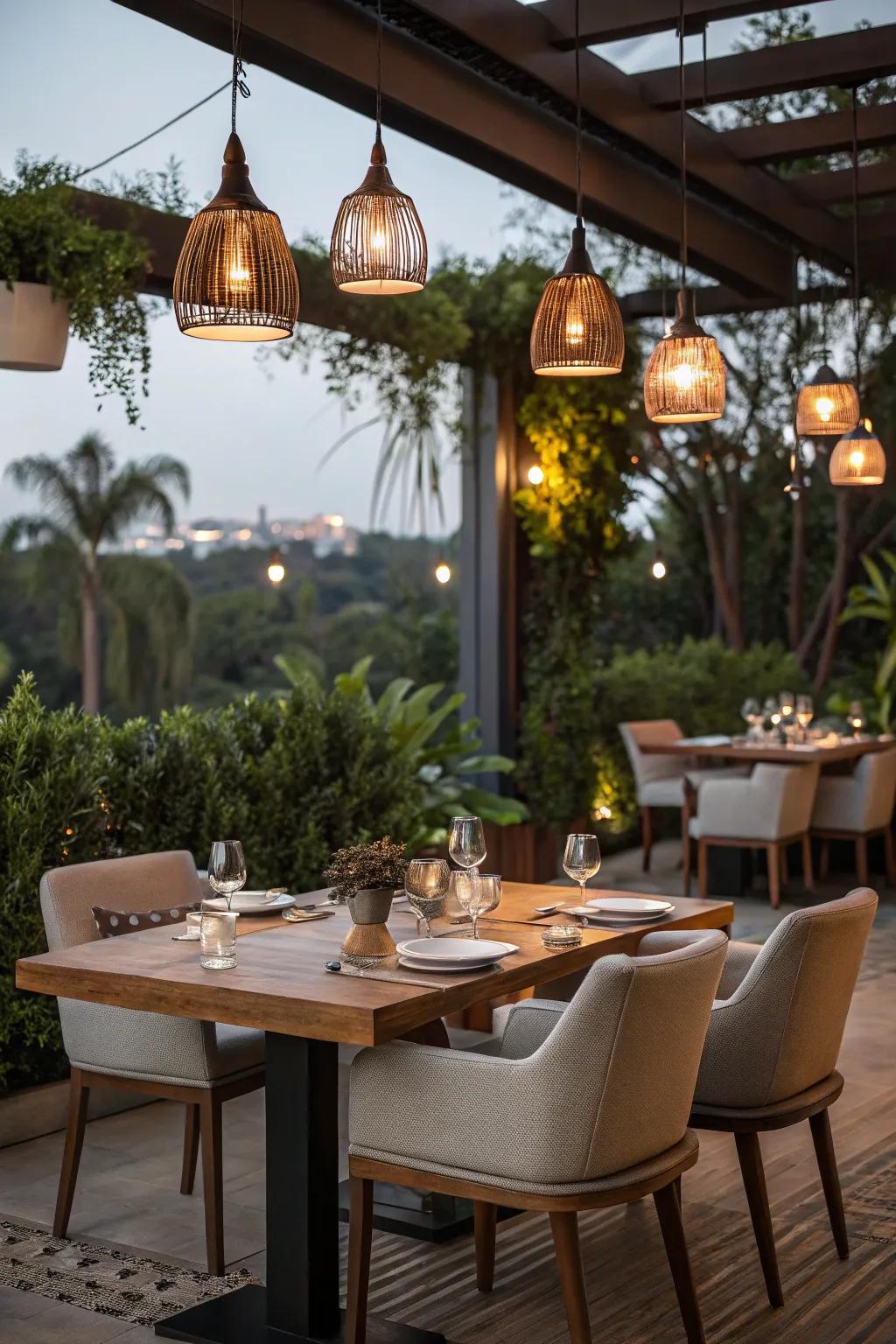 Suspended lights offer a stylish and concentrated overhead lighting solution.