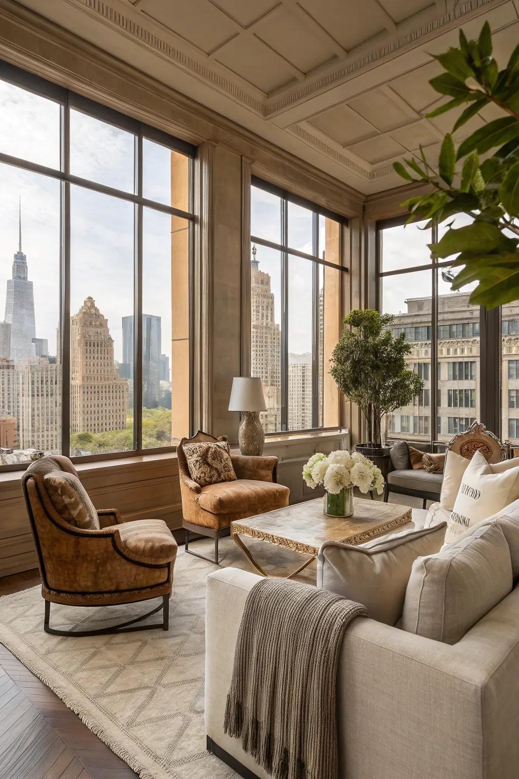 Neutral tones offer timeless elegance.