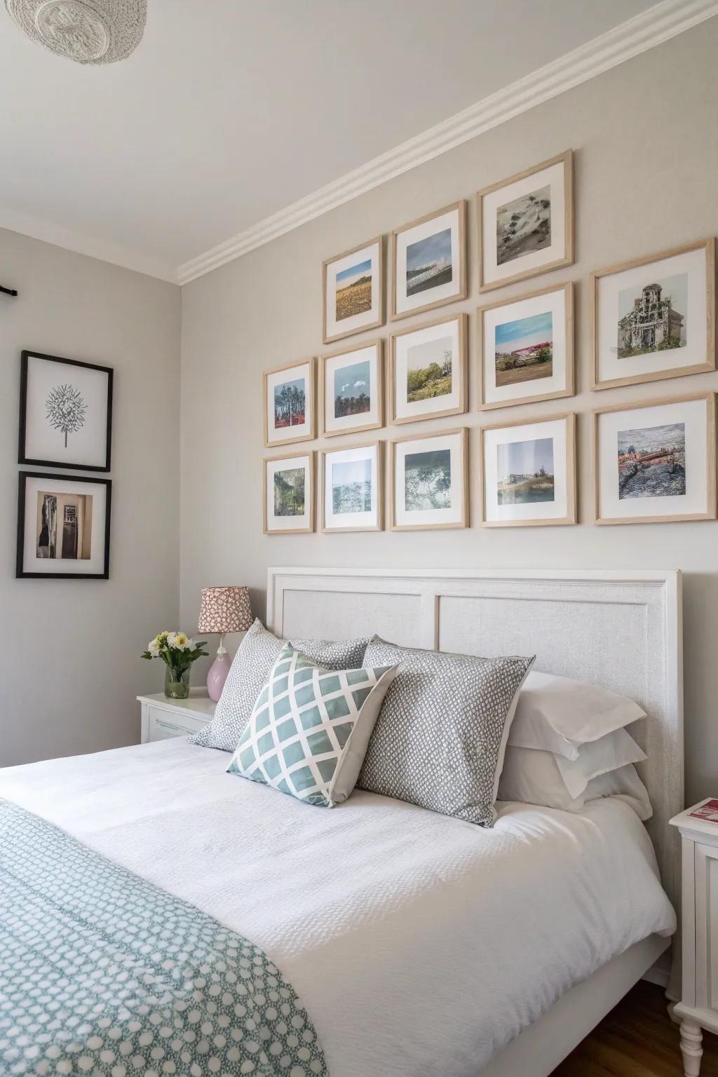 Floating frames contribute a contemporary hint with their airy appearance.