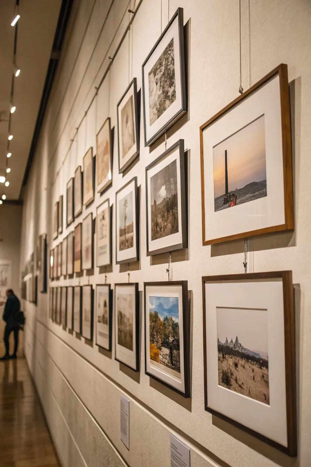 Floating frames add a modern and airy touch to your decor.