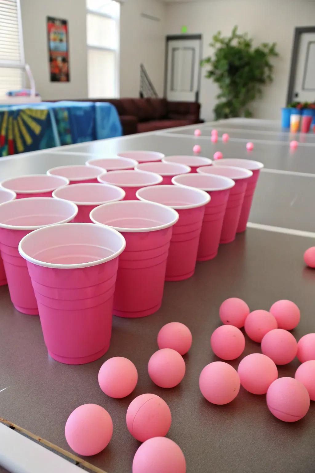 Rosy prosecco toss introduces a fun and festive touch to the gathering.