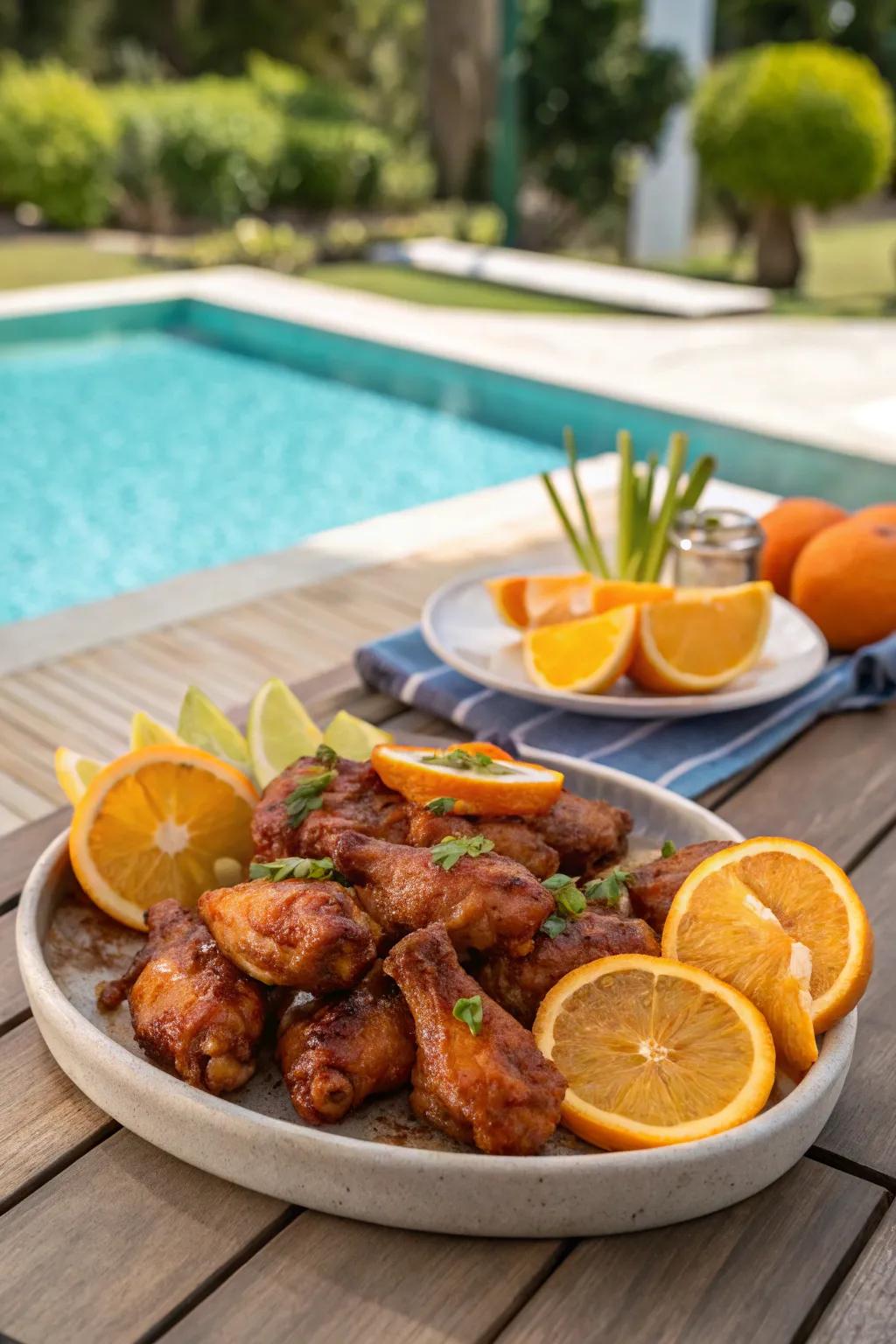 Spice up your meal with citrus chicken bites.