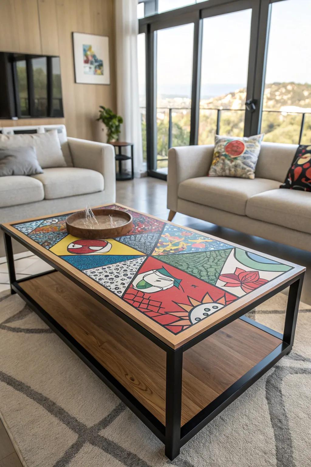 Change furniture with pop art style.