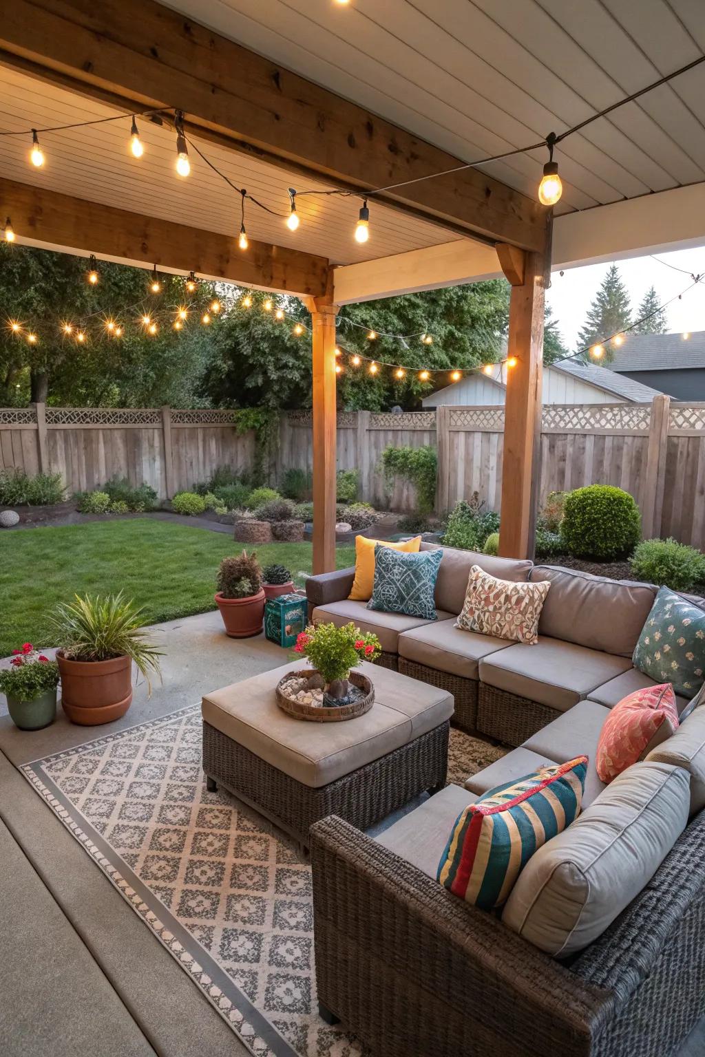 A porch addition transformed into an adaptable leisure space.
