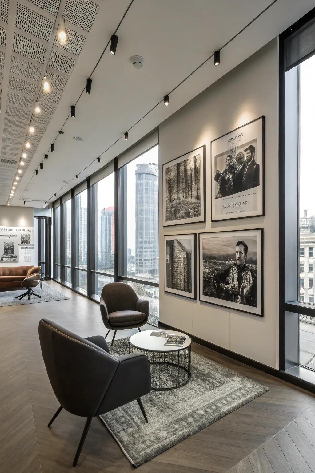 Monochrome posters add an elegant touch to any space.