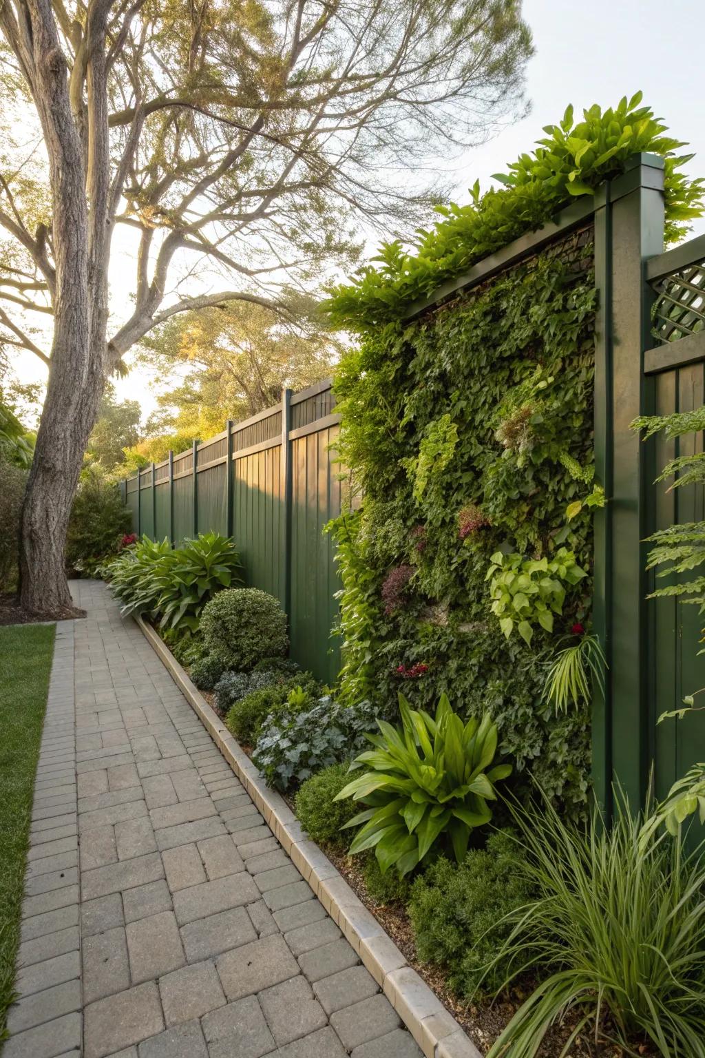 Vertical gardens deliver privacy with a lavish touch of nature.