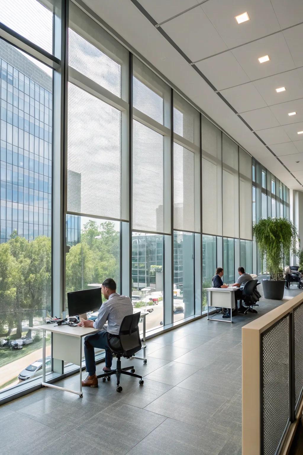 Smoked glass offers privacy with a sleek, modern look.