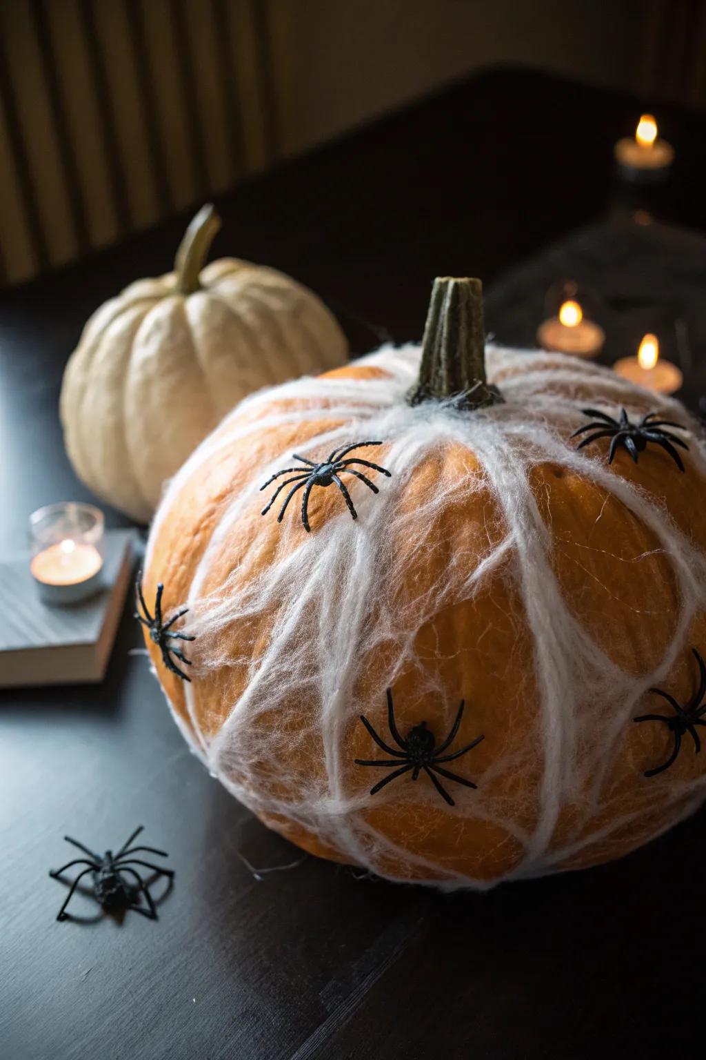 Spider web pumpkins are a Halloween classic.