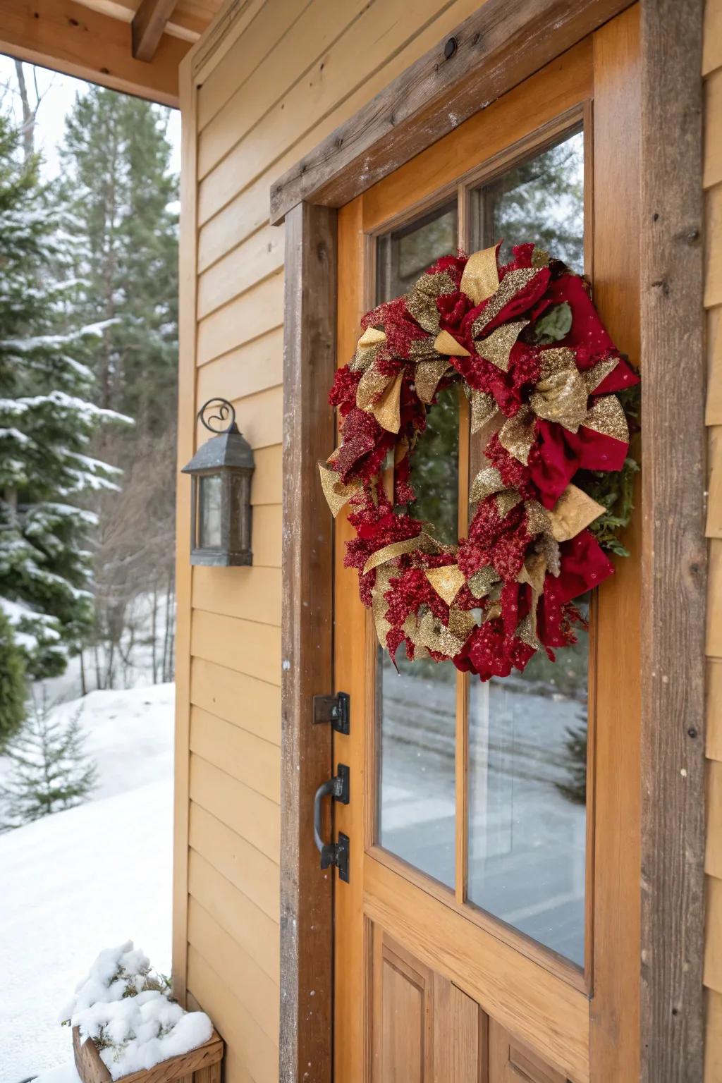 Warm holiday charm with a cozy cottage style.