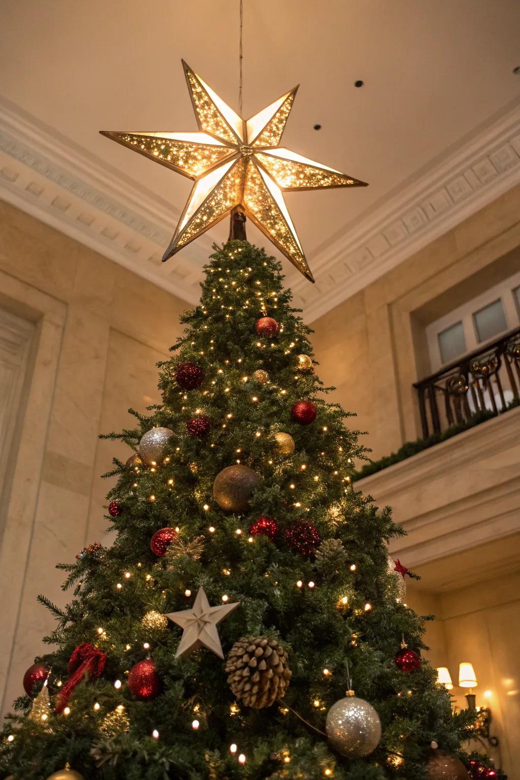 A statement tree crown incorporates the perfect finishing touch.