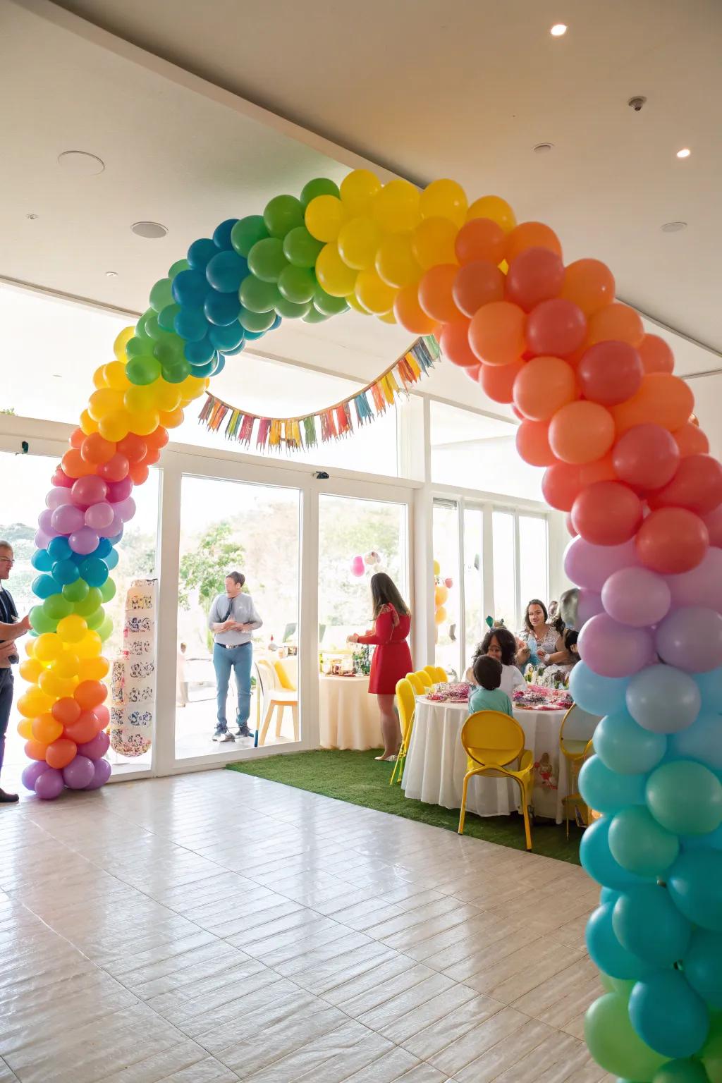 A whimsical balloon arch that gives any celebration a playful vibe.