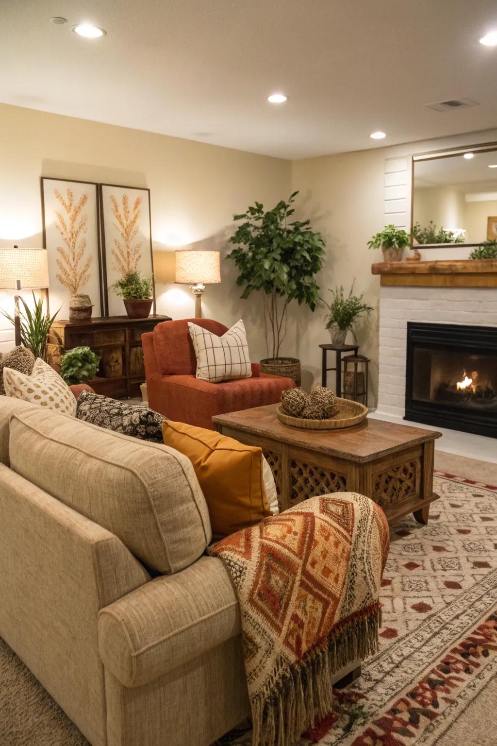 Laid-back spaces encourage relaxation and make guests feel at home.