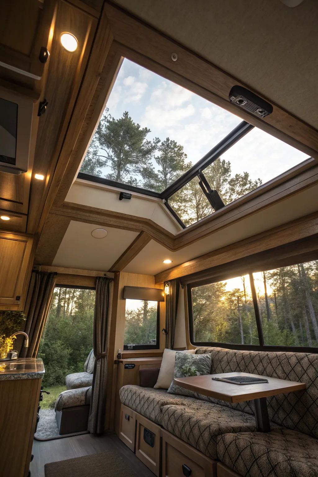 A light well introduces the allure of the sky indoors.