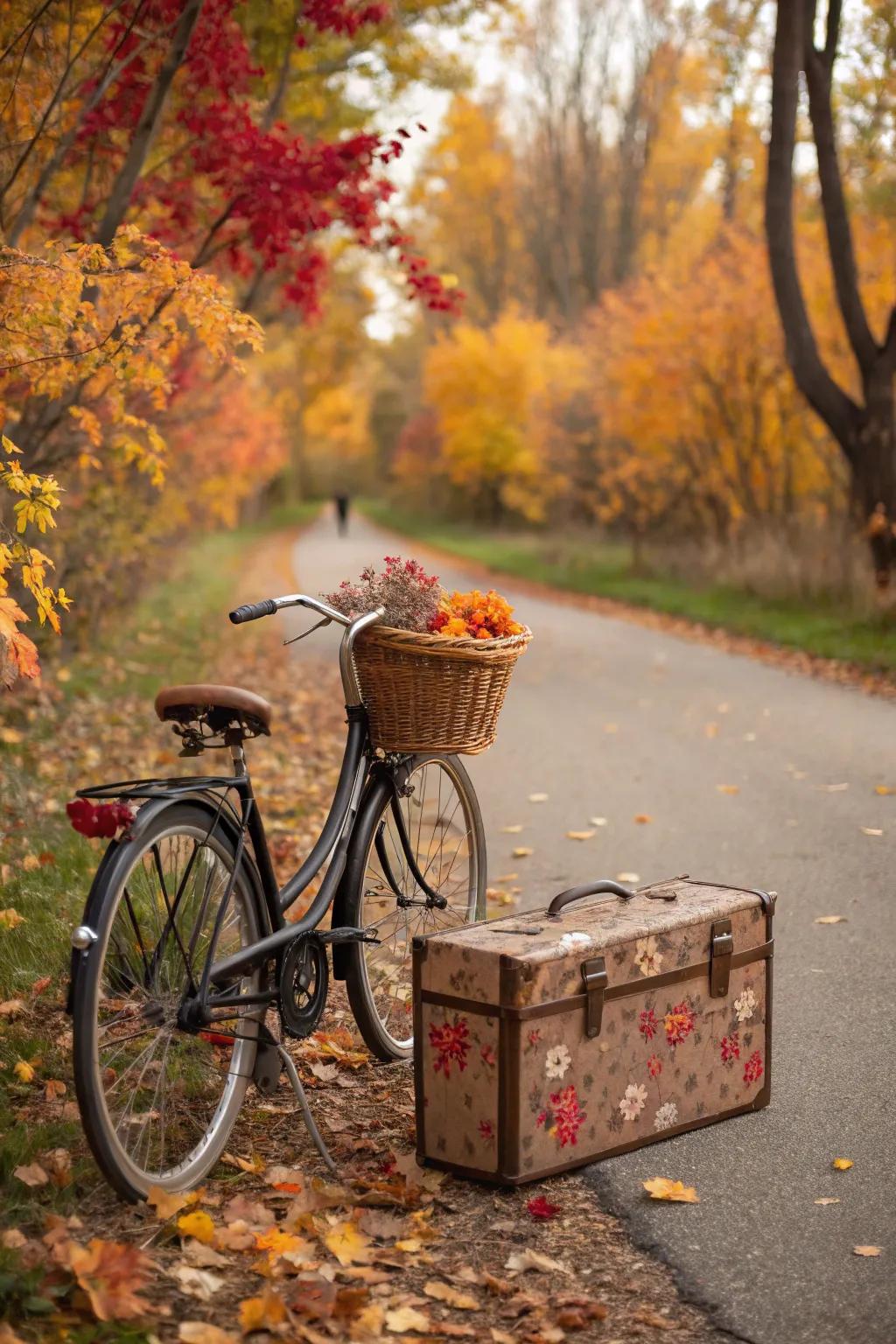 Vintage items contribute a distinctive twist to the staging.
