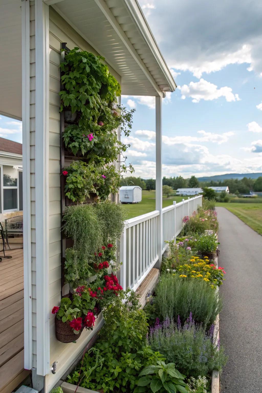 Upright gardens are ideal for small spaces.