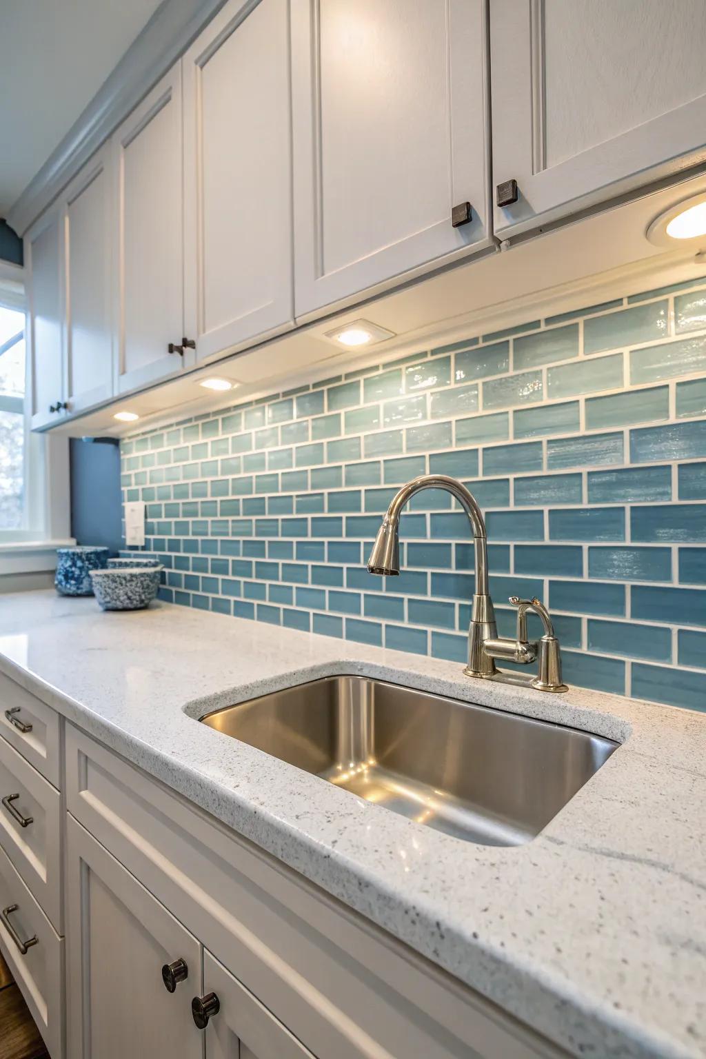 Stylish crystal coverings introduce a contemporary touch and reflect light beautifully.