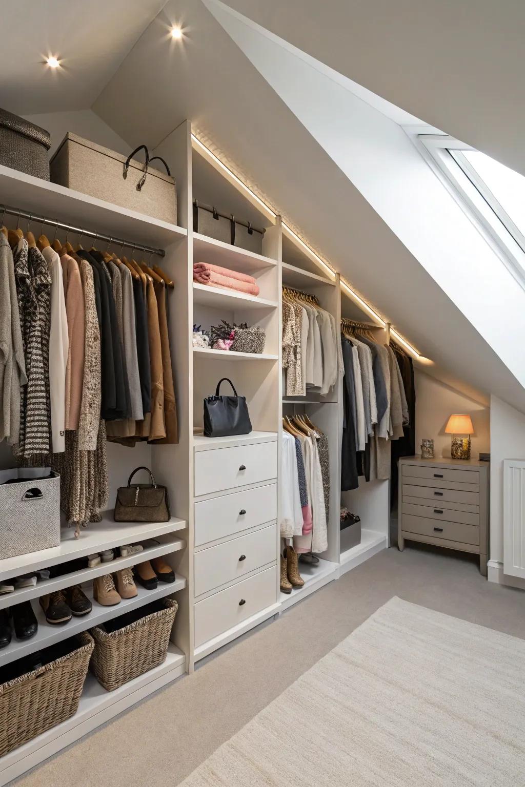 Organizing sideways can improve access and make the most of your space.
