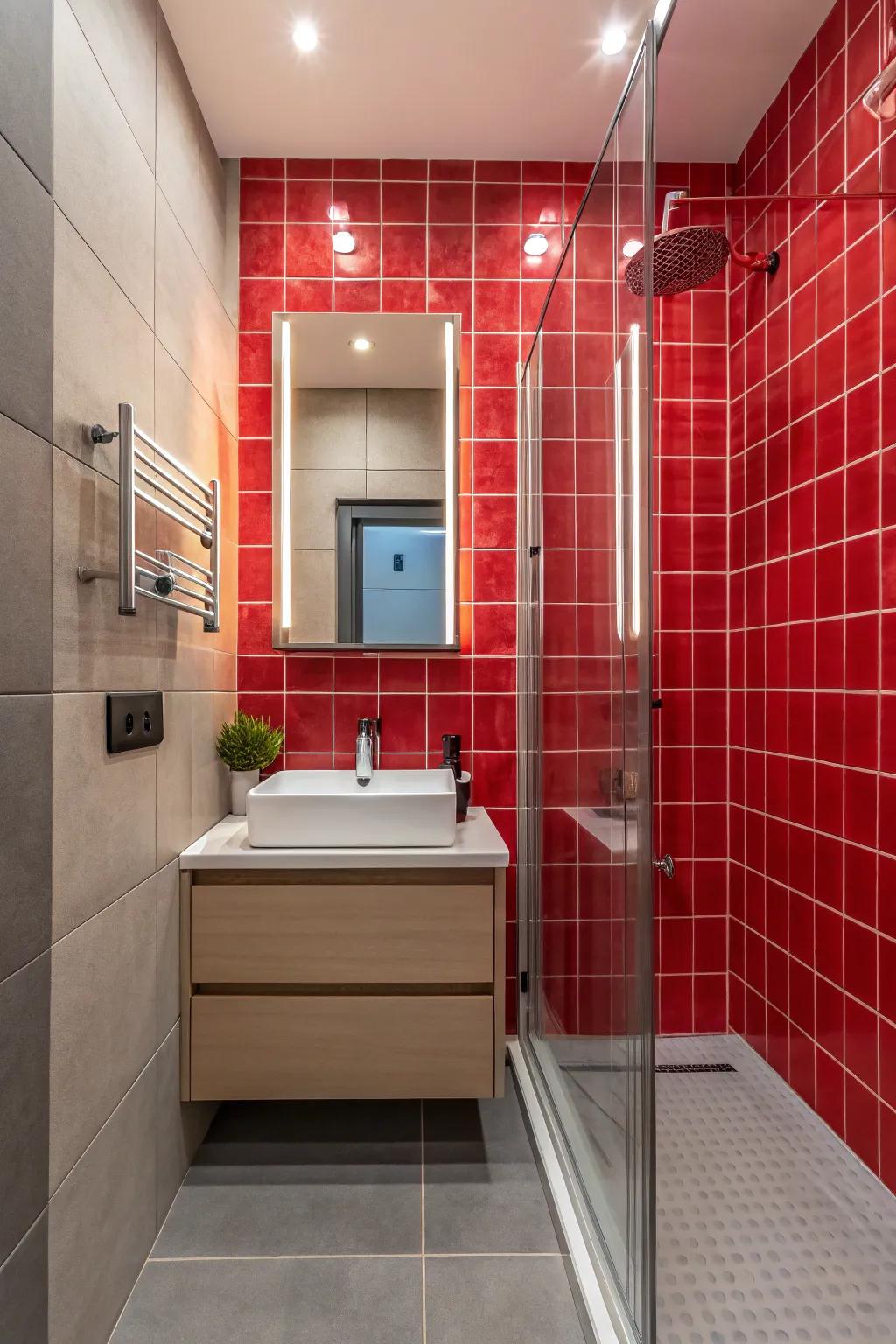 Bold color blocks function as remarkable focal points.
