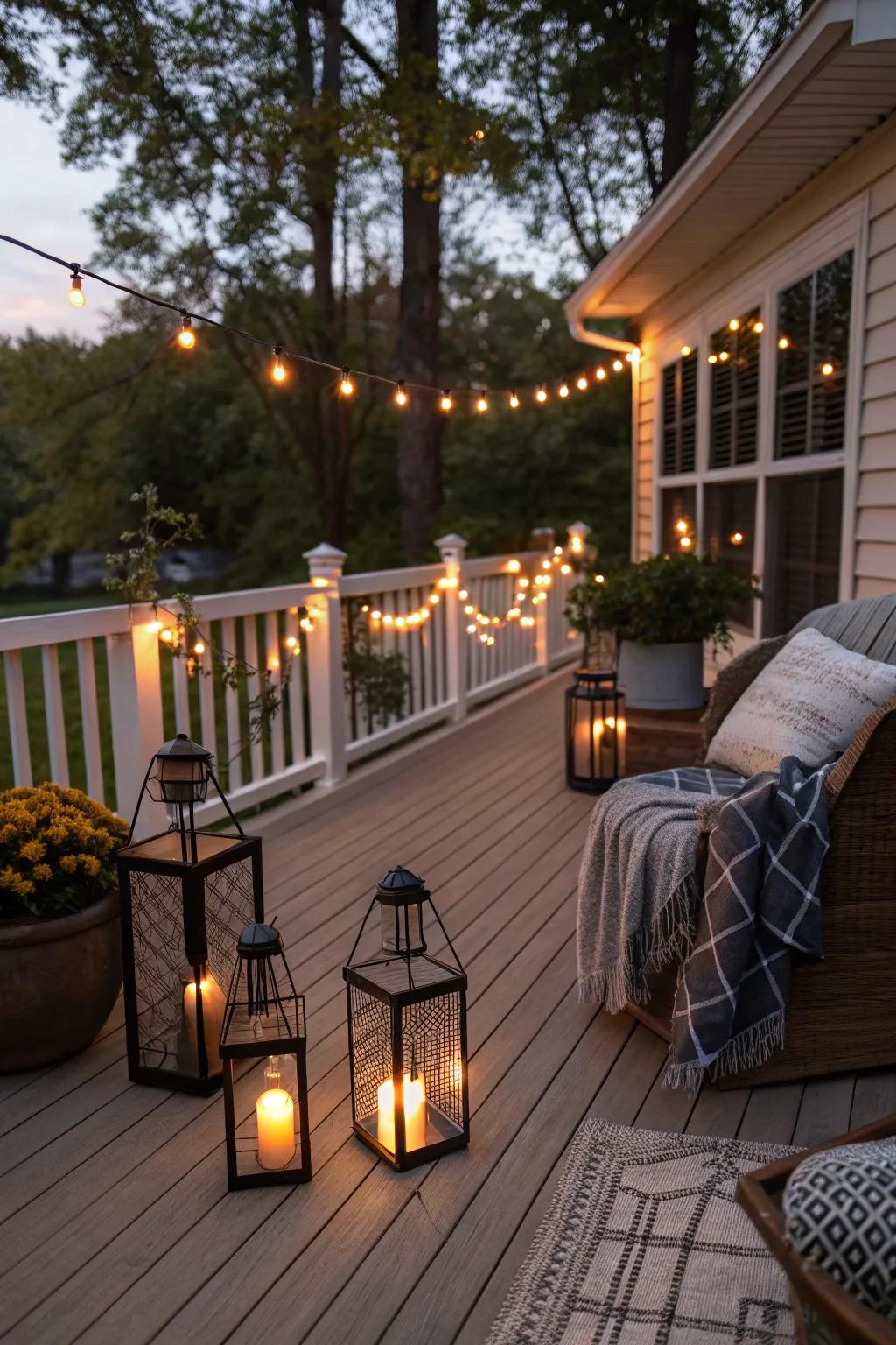 Ambient illumination cultivates a snug twilight atmosphere.