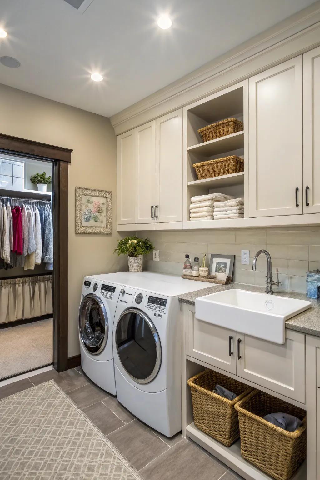 Create a functional sink corner in your laundry room.