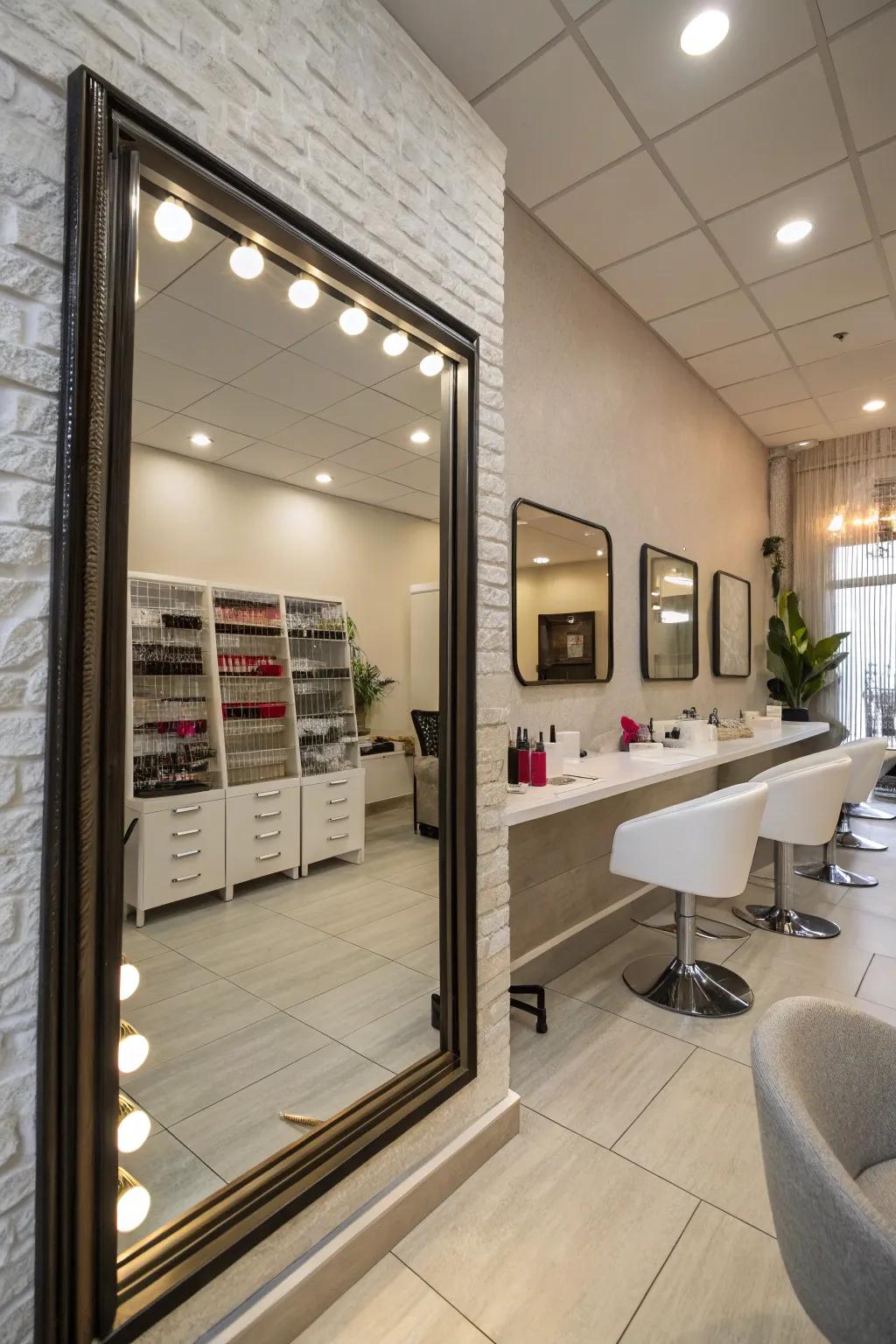 Mirrors are great at making a small space seem bigger.