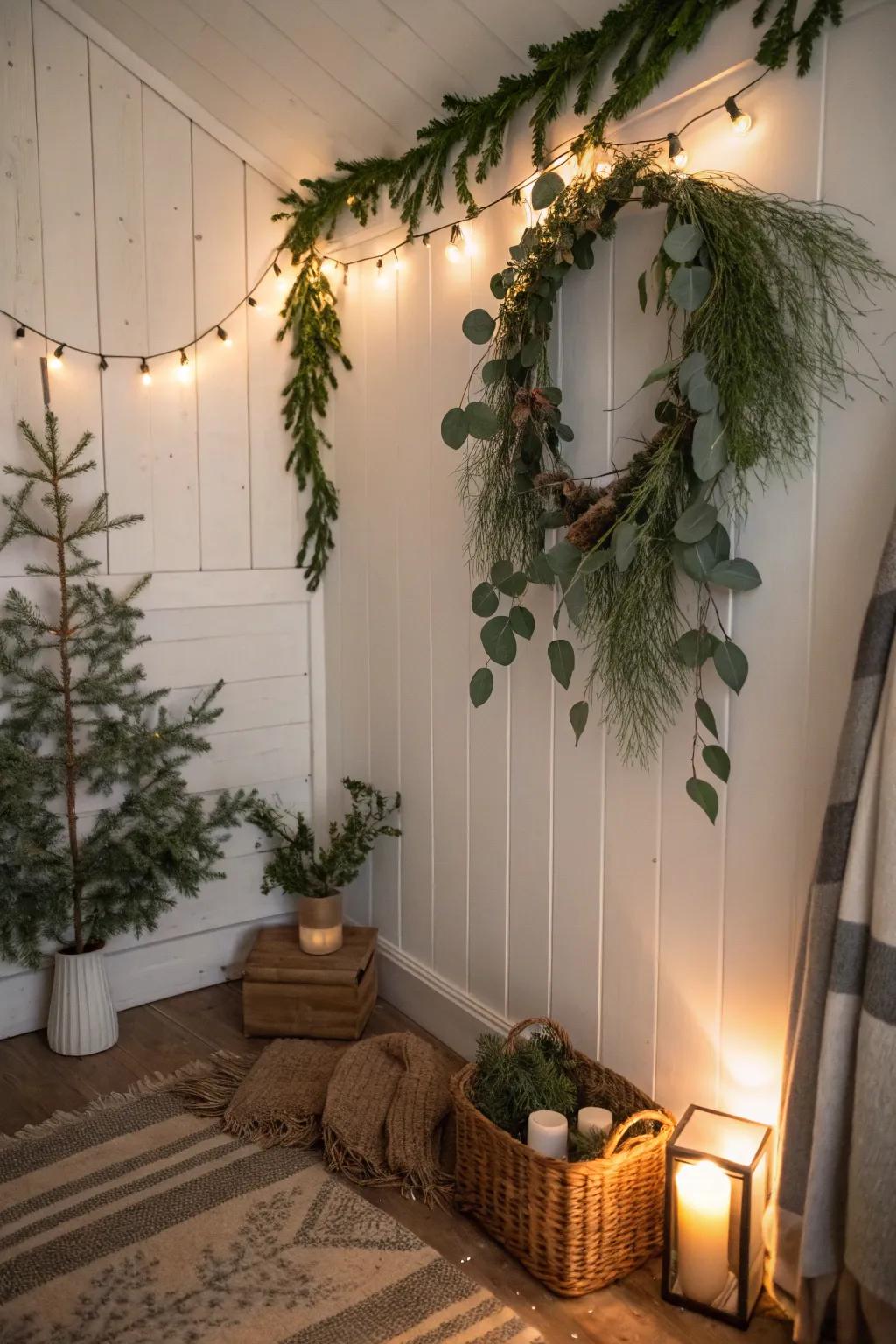 Seasonal greenery enhances any area with natural freshness.