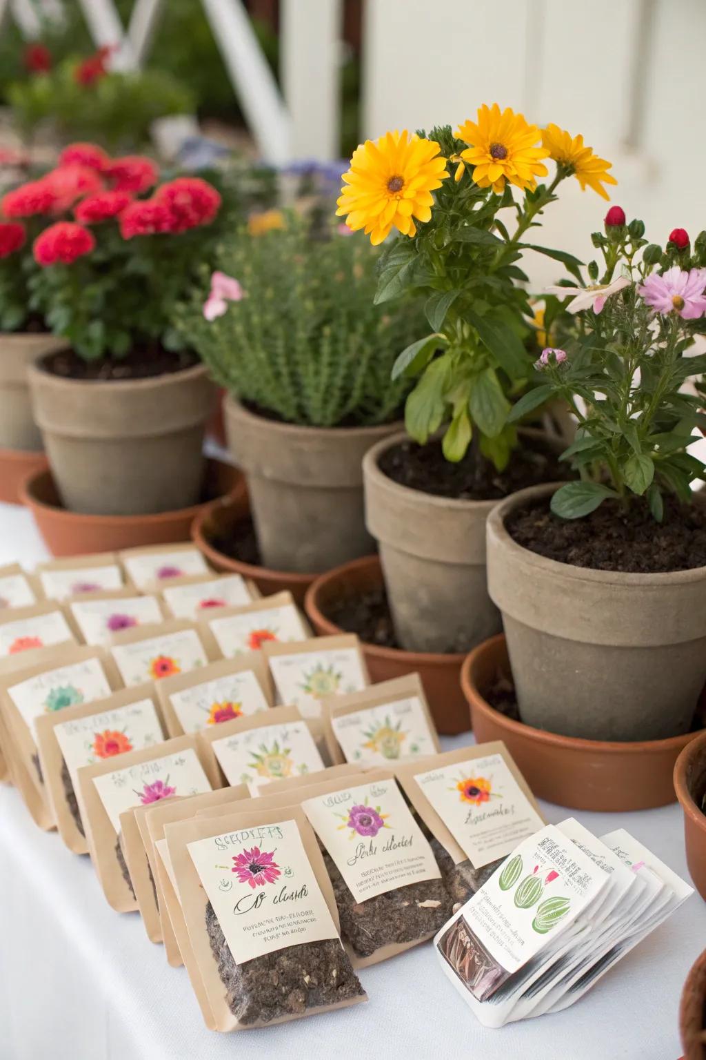 Send your guests home with charming garden-themed favors.